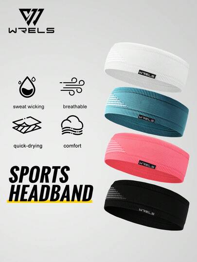 1/3/4pcs WRELS Elastic Yoga Sports Headbands, Sweat-Absorbing Lightweight, Suitable For Yoga And Running, Soft Comfortable Sweat-Absorbing