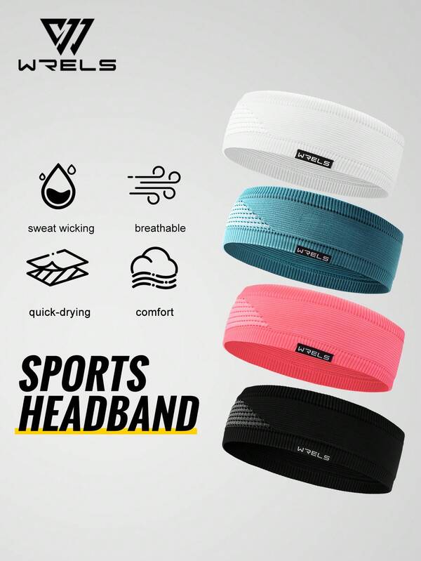 1pc WRELS Elastic Yoga Sports Headband, Sweat-Absorbent Lightweight Sports Headband, Suitable For Yoga, Running, Workout And Face Washing, Soft Comfortable Sweat-Absorbent Elastic Headband