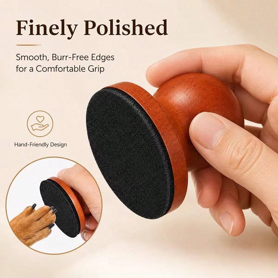 Dog Nail Grinder Wooden Dog Nail Clipper Pet Paws Clipper & Trimmer Pet File Board For Paw Smoothing Dog Grooming Tool - A - View 1