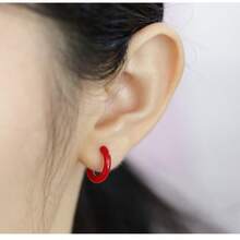 1 Pair Minimalist Small Resin Ear Plugs, Available In 2pcs/4pcs Set (Hypoallergenic) - Multicolor - View 7