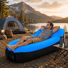 Portable Inflatable Lounger Air Sofa Hammock,Waterproof & Anti-Air Leaking Design,Lazy Air Sofa Couch,Lightweight Foldable Blow Up Couch With Carry Bag For Camping, Beach, Picnic, Hiking, Music Festivals, Backyard Pool,Fishing And Outdoor Relaxation - Multicolor - View 12