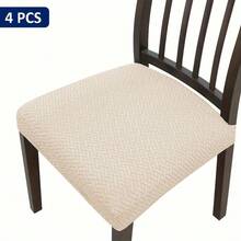 1/4/6 pezzi Cuscini per sedia in tessuto twill antiscivolo, imbottiti, di colore unito, per decorazione di casa, cucina, sala da pranzo - Multicolore - Visualizzare 1