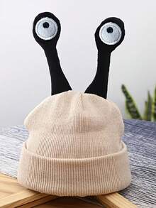 1pc Funny Cartoon Insect Antenna Knitted Beanie Hat - Multicolor - View 2