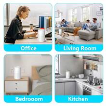 1pc Desktop Small Air Purifier For Home & Office, 3-Stage HEPA Filtration Ultra Quiet Air Cleaner, Captures Pet Hair Smoke Pollen Dust Odor Elimination For Smokers & Allergy Sufferers - White - View 9