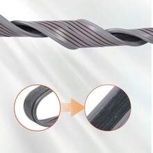 1 pieza Tira de sellado de puerta de PVC de 93cm/5.5cm, tira de sellado de ventana flexible autoadhesiva a prueba de colisiones y a prueba de sonido - A - Ver 6
