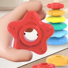 Spiral Rainbow Stacking Rings Toy, Montessori Sensory Stacking Tower, Early Learning Toy, Develops Fine Motor Skills And Hand-Eye Coordination, Suitable For Stacking Play Gift For Boys And Girls 18 Months And Up - Multicolor - View 10