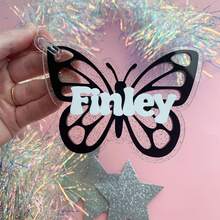 Butterfly Backpack Name Tag Personalized Keychain For Kids Name Bag Tag Custom Lunch Box Butterfly Theme Keychain For Kids Acrylic Backpack - Butterfly Pendant - View 15