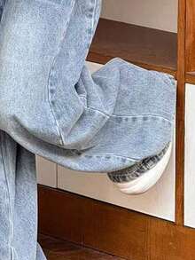 Quần jean denim xuân cho trẻ tập đi, phong cách thời trang mới - Màu xanh lam - Xem 5