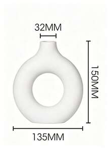 1 Piece Donut Ins Vase Flower Arrangement Decoration Ornament Donut Vase Handmade Minimalist Bohemian Style Modern Home Decoration Wedding Table Party Living Room Office Bedroom Decoration Ornament - Multicolor - View 7