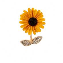 Premium Exquisite Sunflower Brooch, High-End Creative Niche Design, Cute Brooch Flower For Suit And Shirt Decoration Accessory - Yellow - View 7