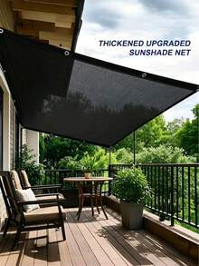 1 Outdoor Patio Sunshade Net, Bohemian Style, Multi-Strand Sun Protection Net, Floral Succulent Sunshade Net, 80% Shading Rate, Suitable For Yards, Gardens, Swimming Pools, Balconies (Support Poles Not Included) - Quadrilateral - View 1