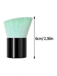 1pc Professional Flat Head Makeup Brush, Blush Brush, Foundation Brush, Loose Powder Brush, Synthetic Hair Super Soft Makeup Setting Brush, Kabuki Powder Brush, Home & Travel Portable - Black - View 8