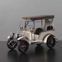 2D Flat Printed Acrylic European Vintage Car Model Ornament, Car Model Decorative Display Piece, Home Decor Ornament - 1PC - View 2