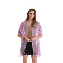 1pc Elegant Women's Four-Sided Printed Gold & Silver Thread Scarf, Beach Towel, Headscarf, Shawl, 175cm+ Summer Thin Style, Fashionable Minimalist Sophisticated Elegant - Multicolor - View 6
