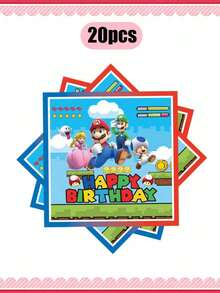 asmodee Mario Party Tablecloth, Waterproof And Oil-Resistant Dining Table Cover, High-Definition Pattern For Kids Birthday Parties And Themed Events - Multicolor - View 8