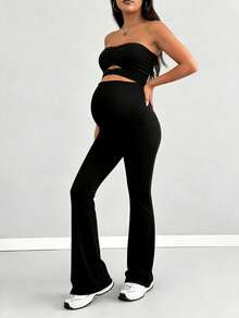 Jumpsuit Hamil Parara, Jumpsuit Hamil Hitam yang Nyaman dan Modis untuk Musim Panas - Hitam - View 7