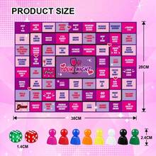 Drinking Game Rubber Board, Fun Challenge Gameplay, Includes Dice And Game Pieces, Can Be Used As Non-Slip Mouse Pad, Suitable For Bar, House Party, Birthday Party, Friends Gathering, Team Building Icebreaker, Holiday Party Multi-Player Interactive Tabletop Game - Multicolor - View 7