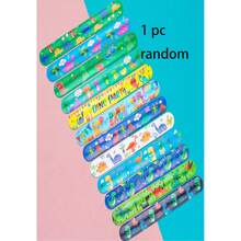 24/12/1 pieza Pulseras de impacto con estampado de dinosaurios de colores, bonitas bandas elásticas para la muñeca, útiles escolares, regalos para fiestas de cumpleaños, premios y decoraciones para el aula - Ver 10