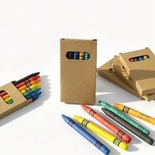 12/24/36 Color Crayon 6-Color Combination - Mini Boxed Pencil, Suitable For Classrooms, Family Gatherings, Teacher Parties Lucky Bag Set Crayon Kraft Paper Boxed Graffiti Oil Painting Stick Coloring Art Supplies Student Brushes - Multicolor - View 2