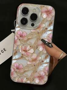 Yusha E-Style 金箔花卉粉色彩繪防摔手機殼，相容 Ip14、Ip14pro、Ip14promax、ip13、Ip13pro、Ip13promax、p11、Ip11promax、ip12、Ip12pro、Ip12promanx、ipXR、ipXS、Ip15、Ip15pro、Ip15promax、Ip16、Ip16pro、Ip16promax、Ip17、Ip17pro、Ip17air、Ip17promax，相容 系列 S23、S24、A04、A05、A14、A12、A15、A33、A53、A32、A35、A34、13、13pro、14、14pro、15、15pro，高級防摔手機殼 - 彩色 - 查看 3