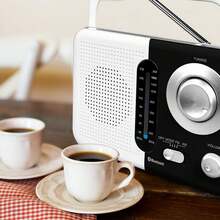 Aquarius Soundz BT USB SD AC/DC Portable Radio With Bluetooth WH/BK - View 6
