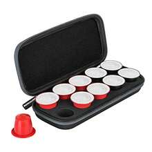Travel Carrying Case Compatible With  OrignalLine Capsules, Accessory For Portable Espresso Maker Protective Coffee Pods Holder With Foam PU Material Hold 10 Pods Black - View 2