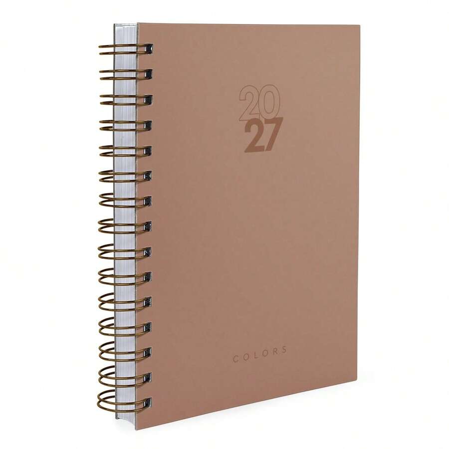 iscool 2026 Solid Colors Hardcover Agenda - Cappuccino - View 1