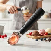 Smart Electric Heated Ice Cream Scoop, 3-Level Smart Temperature Control With Large Screen Display, 3000mAh/2600mAh USB Rechargeable, Fast Heating, One-Touch Operation, Great Tool For Scooping Ice Cream - Multicolor - View 1