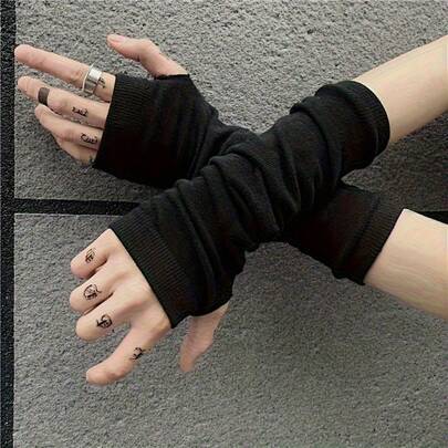 Fashion Arm Sleeves, Knitted Fabric Lightweight And Durable, Fashion Cosplay Accessory, Fingerless Long Sleeve Arm Covers, Autumn/Winter Outfit Sleeve Covers