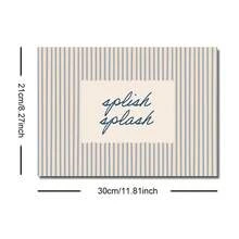 1件裝 有框/無框 Splish Splash 趣味浴室語錄帆布海報 藍色條紋 育兒室牆面藝術印畫 極簡廁所裝飾畫 適用浴室、宿舍、現代居家裝飾 - B - 查看 12