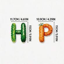 Vegetable Themed Party Backdrop Decorations Set, Paper Happy Birthday Banner & PVC Hanging Swirls, Farm Veggie Mini Wall Background Decor For Kids First Birthday Garden Party - View 2