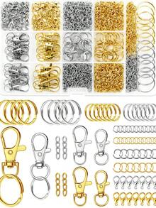 990PCS Keychain Making Kit-Key Ring,Key Chain Clip,Lobster Claw Clasps,Swivel Snap Hook, Jumprings & Extender Chain For Crafts,DIY And Jewelry Making - Multicolor - View 7