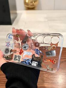 1件時尚創意高級西方牛仔靴仙人掌牛仔帽蝴蝶結透明軟保護殼，適用於華為 Honor Galaxy A04e/12/A13/A14/A34/A50/A52/A53/A54/S21/S22/S23/S24/S25/S25Ultra/S25FE/S26/S26 PLUS/S26 ULTRA/S26 EDGE/ 6A/7A/8A/ 12T/13T/15T/15 TPRO [國際版，非本地版] - 無色 - 查看 3