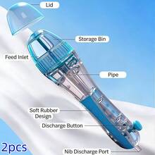 2pcs Bead Pen For 3D Pixel Puzzle, With A 2.6mm Tip And Designed With Automatic Machinery. It Has An Ergonomic Handle That Is Comfortable To Use And Very Practical. Transparent Design Enhances Visibility - Multicolor - View 13