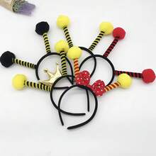 6/12 piezas Diademas con antenas de abeja lindas | Corona y diademas con antenas de abeja | Adecuado para disfraces de fiesta y accesorios de juego de rol - Multicolor - Ver 6