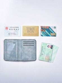 1個超薄PU皮革信用卡夾，緊湊設計，極簡風格，前口袋錢包，適合男性存放現金、信用卡、駕照等 - 彩色 - 查看 4