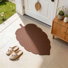 1 pieza Alfombra de baño de tierra de diatomeas con diseño floral negro & dorado, alfombra de baño, felpudo, alfombra pequeña, alfombra, decoración del hogar, alfombra para exteriores, alfombra de dormitorio, lavable - Hoja 3 - Ver 2