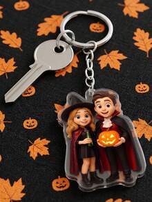 Custom Photo Keychain, Personalized Acrylic Keychain For Halloween - Multicolor - View 3