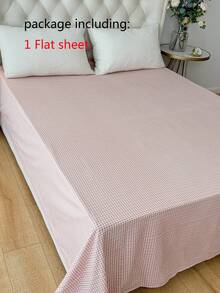 1 pieza Sábana de estilo bohemio 100% poliéster, textura de burbujas arrugadas, patrón plisado en relieve, unicolor ligero, decoración de dormitorio cómoda y transpirable - Multicolor - Ver 5