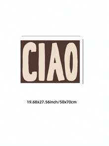 1pc Frameless 'Ciao' Hand-Lettered Typography Poster - Brown Background Minimalist Entryway Wall Art, Guest Room Decor, Modern Home Decoration, Room Decor Bedroom, Prints For Wall, Vintage Decor & Best Gift Choice - Cartoon - View 12