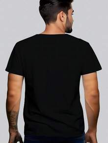 NEVER WALK ALONE Print Tee Shirt, Tees for Men, Casual Short Sleeve T-shirt for Summer - Schwarz - Übersicht 2