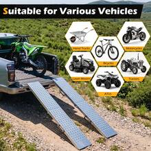 2 Pack 400 KG Capacity Folding Loading Ramps Multi-Use Ramps With Handles For Pickup Truck & Trailer 180 X 22.5 Cm - A - View 6