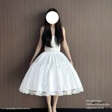 Lolita 蓬蓬裙 35cm 可調蓬度 魚骨支撐 日常穿著 豐盈款 Lolita 魚骨蓬裙 - 白色 - 查看 14