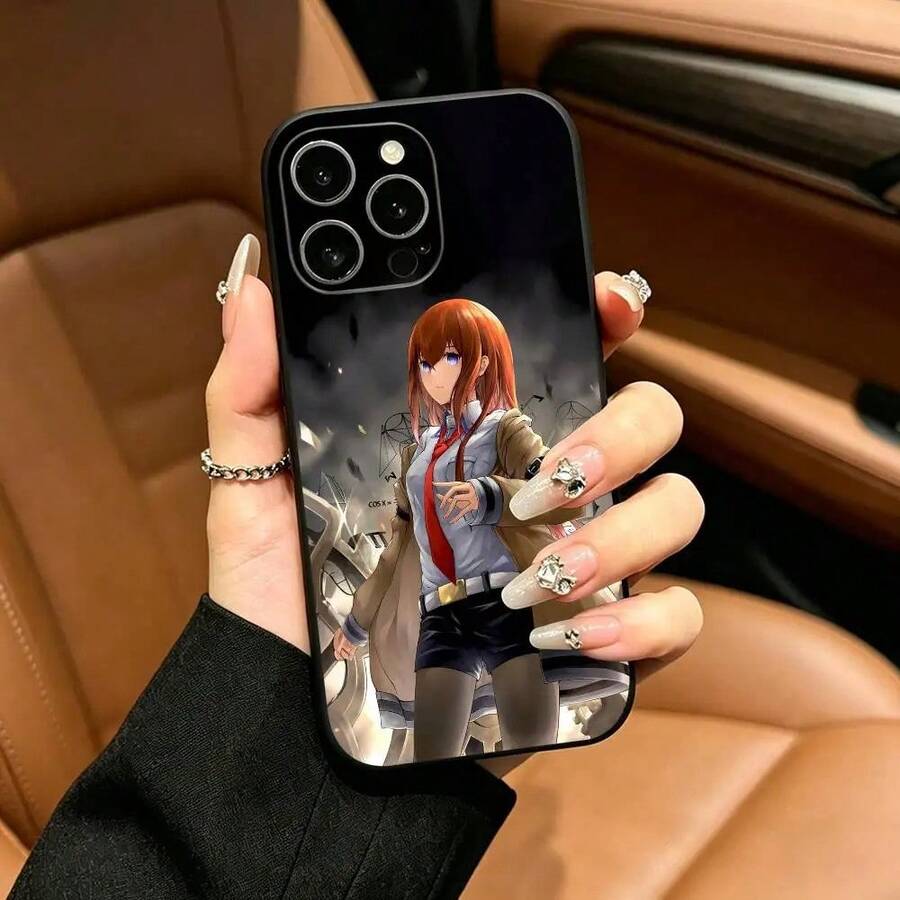 Anime SteinsGate Makise Kurisu Mobile Phone Case, Suitable For IPhone 12 13 14 15 16 17 Pro Max, Lightweight And Soft Protective Case, Black. - z5 - 查看 1