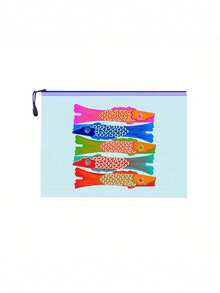 Waterproof Beach Makeup Bag, Colorful Fish Pattern, Ocean Theme Large Capacity Transparent Cosmetic Bag, Nylon Zipper, Lightweight Sun Protection Storage Bag, Portable Travel Organizer, Multi-Functional Storage Bag, Suitable For Swimming, Beach, Diving, Daily Use - Multicolor - View 16