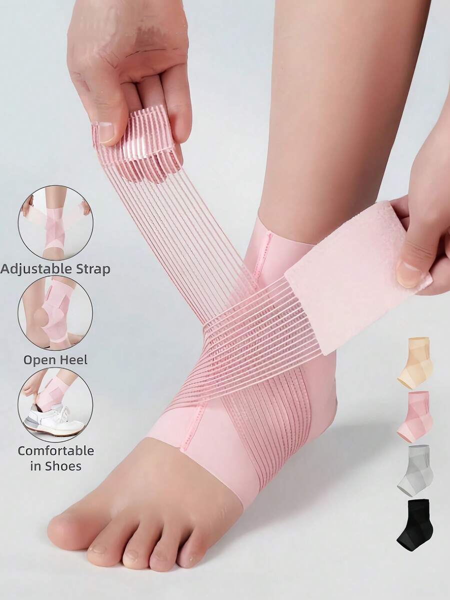 Băng nén cổ chân siêu mỏng kèm đai quấn hỗ trợ cổ chân, đai cố định khớp cổ chân unisex, miếng bảo vệ hỗ trợ gót chân, phù hợp cho bóng rổ, bóng đá, leo núi, đi bộ đường dài, hoạt động ngoài trời, golf, phụ kiện thiết yếu cho phòng gym