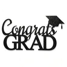 1 pieza Pegatina de letra acrílica plana 2D, Pancarta de celebración de graduación, Decoración de fotos para fiesta de graduación - 1 - Ver 9