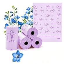 6 Rolls (90 Bags) Pet Waste Bags - Thick & Leak-Proof, Fresh Pear And Freesia Scent, Butterfly And Dog Pattern, Suitable For Pet Cleaning And Outdoor Use, Essential For Dogs And Cats - View 10
