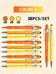 12/30pcs Personalized Engraved Metal Ballpoint Pen Set With Stylus Tip, Medium Nib, Custom Business Office Writing Pens, Personalized Graduation Keepsake - Sets - View 4