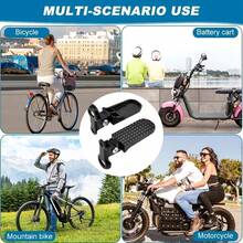 Universal Bicycle Rear Foot Pedal, Foldable Non-Slip Rear Seat Footrest, Single Bike Passenger Replacement Pedal Accessory - Multicolor - View 5
